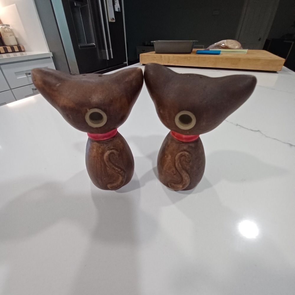 siamese cat ceramic salt n pepper shakers - Picture 4 of 5